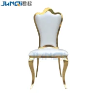stainless steel bride and groom wedding chair luxury hotel flower round back aluminum chair