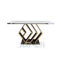 Modern luxury furniture corner console tables Living Room hallway Mirrored gold console table