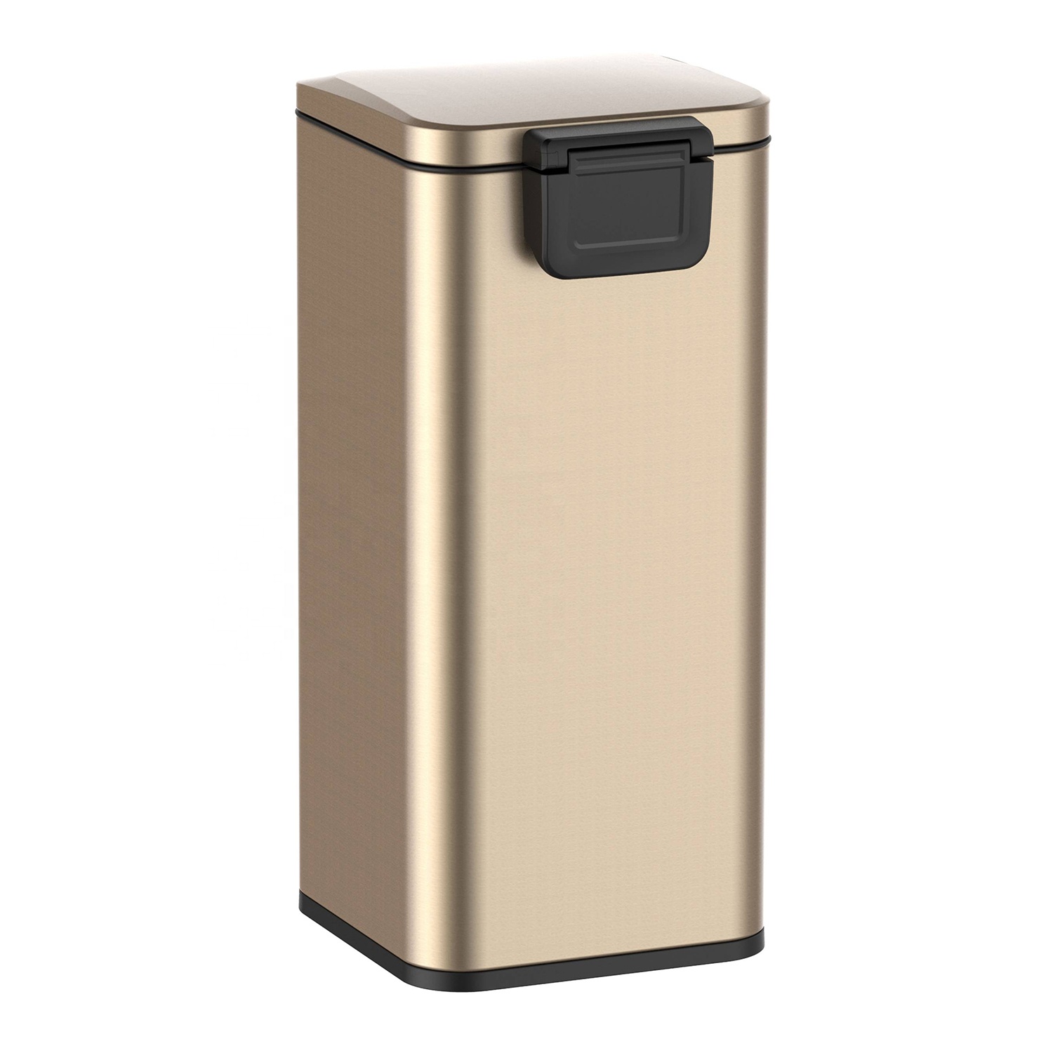 Pedal Stainless Steel Waste Bin 30 L Office Trash Can Gold