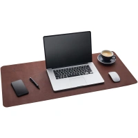 Custom Logo Dual-sided Pu Leather Mouse Pad Waterproof Laptop Pc Gaming Accessories Gamer Writing Mat