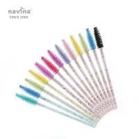 navina Disposable Acrylic Shine Eyelashes Extension Tools Eyebrow Brush Mascara Wands Applicator False Eyelashes Cosmetic Brush