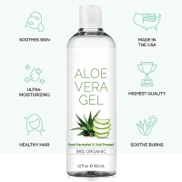 Best Premium Aloe Vera Extract Skin Lightening Moisturizing Soothing 100% Pure Natural Organic Aloe Vera Gel