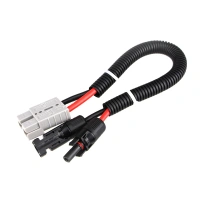 Waterproof Solar connector with 8AWG 10AWG bipolar 50A or unipolar 45A plug Extended cable for solar panels