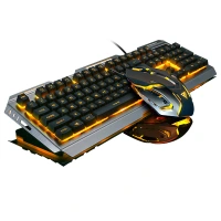High Quality Waterproof Metal LED Kit Combo Mechanical Gaming Keyboard Mouse Combo
