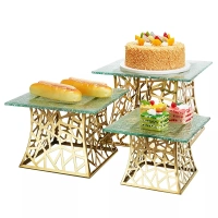 Party cake display stand food display table gold wedding stainless steel decoration stand