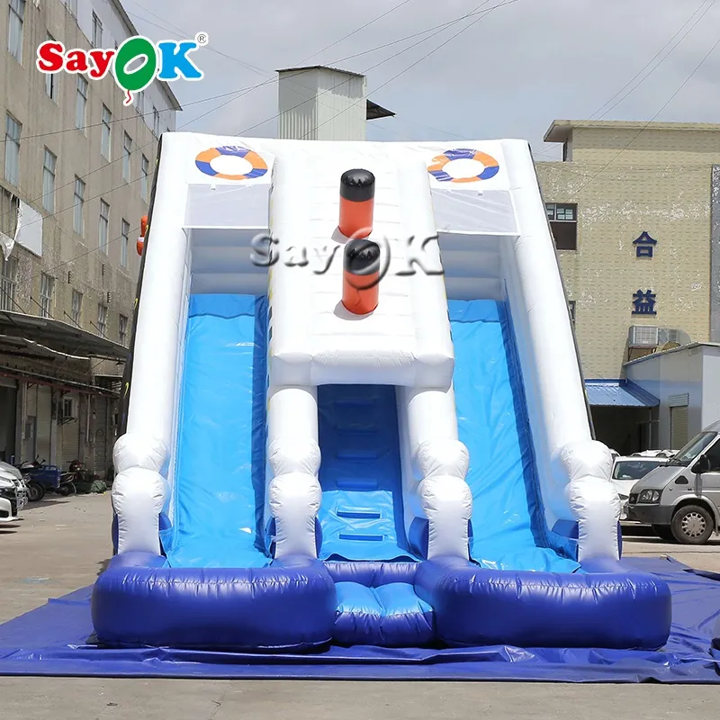 Inflatable Titanic Sliding Double Lanes Water Slides Cheap Water Slides