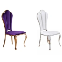 stackable stainless dinning rose gold leather Wedding party tables and chairs
