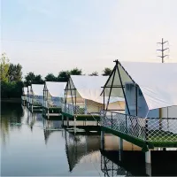 Wholesale 100% Waterproof Oxford Fabric Anti-rust Steel Frame Luxury Outdoor Glamping Safari Tent Luxury Hotel