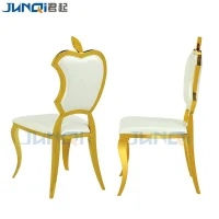 Novo design de casamento de casamentos de fundo, cadeira dourada para jantar