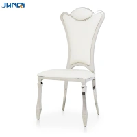 Chinese manufacture stainless steel chair silver metal chair hotel dining room chairs for sale