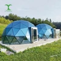 6M glass dome house tent glass igloo with aluminum frame and tempered glass for glamping resort hotel