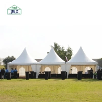 Transparent 100% Waterproof PVC Fabric and Strong Aluminum Alloy Structure Luxury Outdoor Event Pagoda Gazebo Tent for Wedding