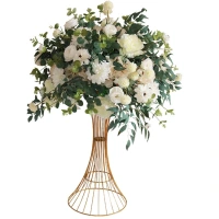 Wedding golden metal hollow frame party decoration stainless steel flower frame