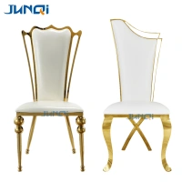 Cadeira de casamento branco Cadeira de banquete de aço inoxidável por atacado