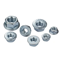 DIN6923 Factory Supply Heavy Industry Zinc Plated Serrated Hex Nuts