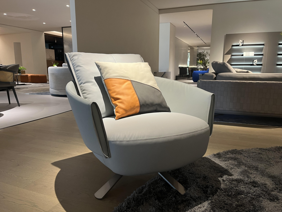 Creative living room balcony single sofa chair light luxury sofa chair