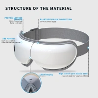 Eye Massager with Heat & Bluetooth Music vibration usb charging stay home and throw on your Eye Massager to effectively reduce dry eyes,
