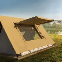 Simple Design Large Net Door and Window Available Waterproof PVC Camping Site Luxury Outdoor Glamping Living Resort Tent for Sale