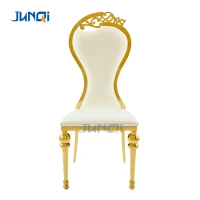 Golden chair stainless steel dining chair hot sale popular banquet chair for wedding