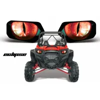 Headlight Eye Graphics Kit Decal Sticker Cover For Polaris RZR 800/900 ECLIPSE R