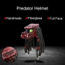 Custom Motorcycle Predator Helmet Full Face Carbon Fiber Cafe Racer Old School