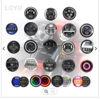 Round LED Headlight 35W Spotlight Bulb Light 7 Inch Led Headlights Waterproof Round Led Headlight for Car JEEP Harley Motorcycle