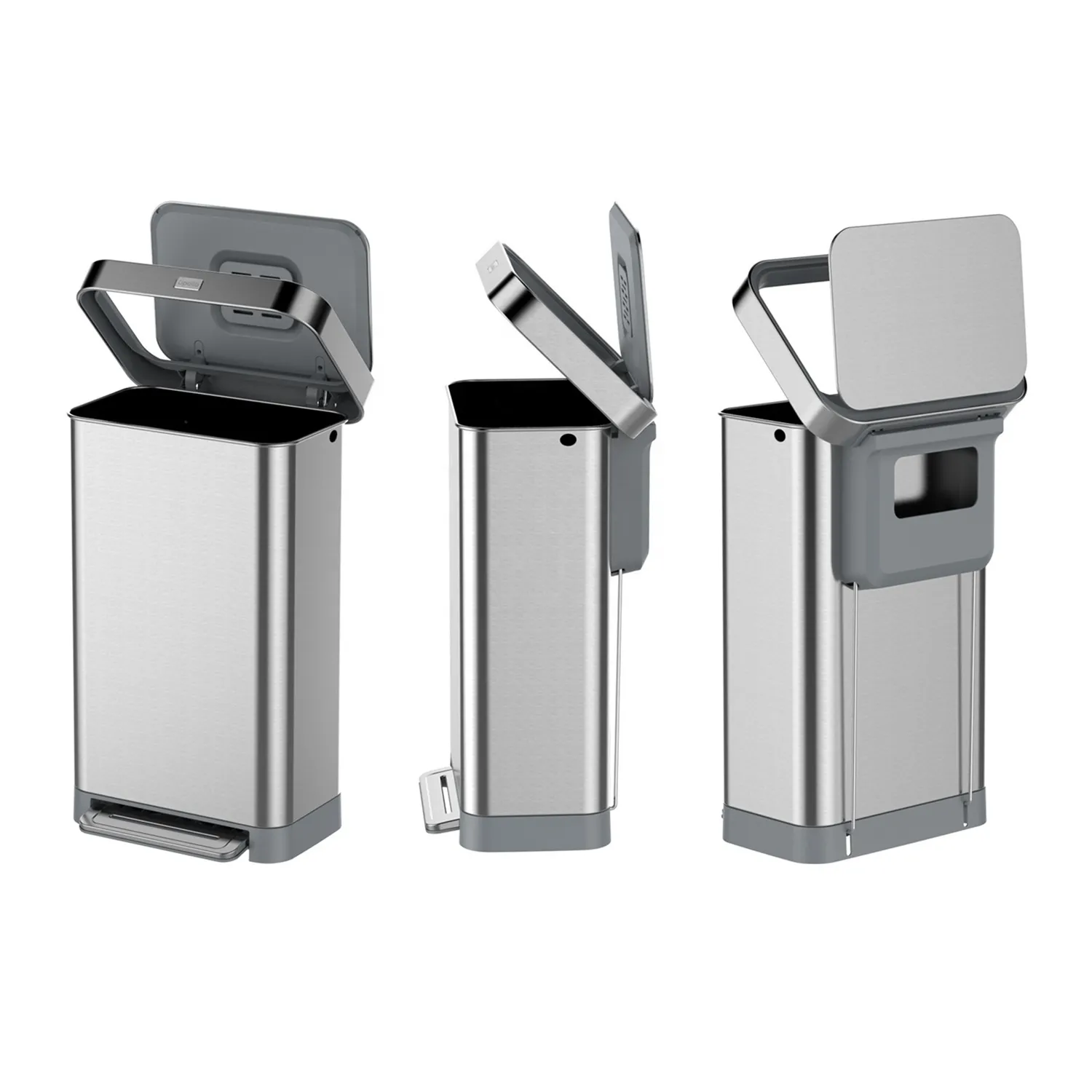 عالي الجودة حاوية حديثة من الفولاذ المقاوم للصدأ 50L سلة النفايات