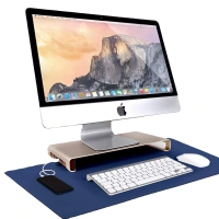 Waterproof Pu Leather Mouse Pad Notebook Pad Dual Purpose Desk Writing Pad For Office And Home