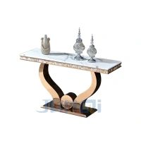 Modern Living room hallway console table modern gold stainless steel marble console table