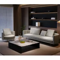Italienischer Stil natürliche venezianische braune große flache Wohnzimmer Couchtisch Set