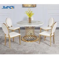 Golden tables and Gold dining table chair for party wholesale cushion