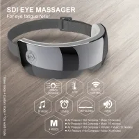 Europe style four modes airbag kneading massaging wireless music USB rechargeable ABS heat compress help sleep OEM ODM