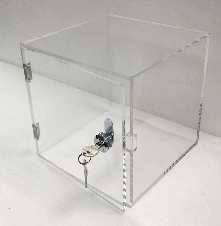 Custom Acrylic suggestion box with lock locking box acrylic donation