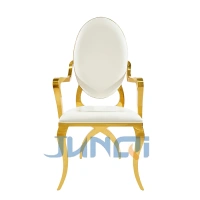 Factory price royal luxury king bride bridegroom stainless steel throne chairs