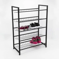 Removable 5 layers living room metal rack home design storage display organizer shoe racks