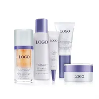 Korean organic facial care set whitening anti-aging vitamin c skin care set