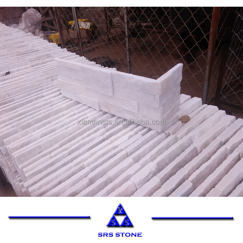 white brick veneer stone veneer exterior wall tile in White color