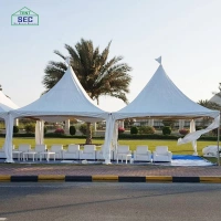 Heavy Duty Trade Show Wedding Party White PVC Fabric Aluminum Frame High Peak Pagoda Tent for Outdoor Event