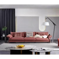 Italienisches minimalistisches Rindsledersofa der ersten Schicht zu Hause Wohnzimmersofa