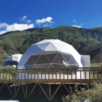 White Waterproof PVC and Wind Resistant Igloo House Living Resort Outdoor Camping Eco Glamping Dome Tent for Events
