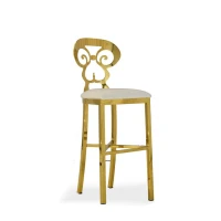 Banquet bar furniture stainless steel wedding event rental furniture barstools bar chairs