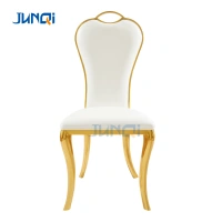 Stainless steel chair dining chair custom high back with cushion chair for wedding
