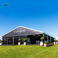 Cheap Price Trade Show Marquee Glass Wall and Aluminum Alloy Structure Commercial Exhibition Use A shape Frame Tent for Outdoor Event