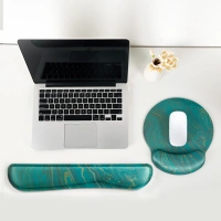 Ergonomic Keyboard and Mouse Wrist Rest Support Cushion Pad Set non slip rubber base