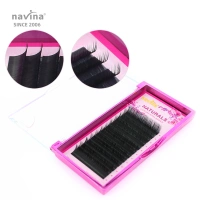 navina Eyelashes OEM Factory Supplies Premium Individual Faux Mink Lashes Eyelash Extension with Private Label