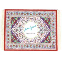 Customized Printing Persian Carpet Mouse Pad Rug Woven Mouse Pad With Tassel Muslim Mat