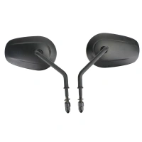 Black High QualitySide Mirrors Pair For Sportster XL883 1200 Softail Street Road Glide BK AU