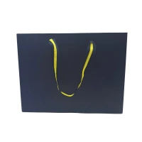 Factory Direct Sale Square Bottom Clothes Jewelry Packaging Blue Kraft Paper Bag