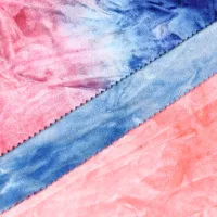 KS span velet tie-dyed 1.5m×240-250GSM 94%poly 6%spandexwholesale weaving embryo dyeing specifications are provided on deman