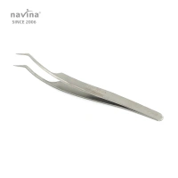 navina eyelash extension Tweezers Makeup best stainless steel non-magnetic false eyelash tweezers